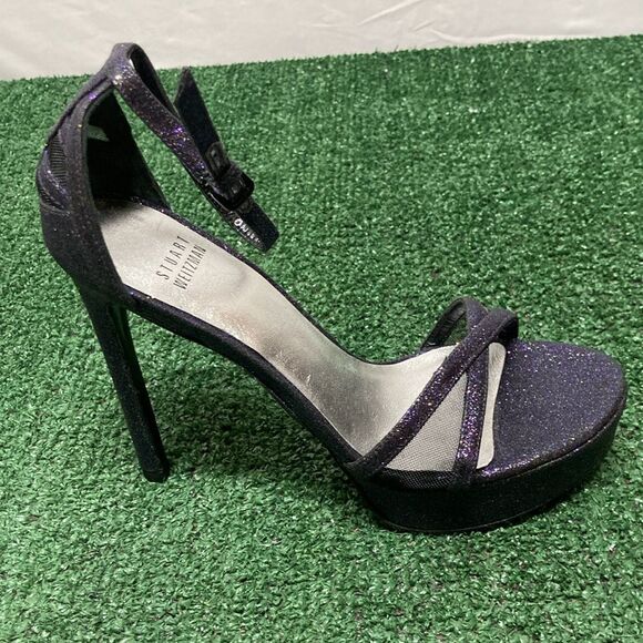 Stuart Weitzman Black and Purple Heels women’s size 6 (OKPM-07-067) - Picture 6 of 13